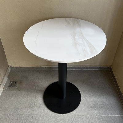 Modern Cafe Furniture Color Optional Size Customize Sintered Stone Artificial Stone Outdoor Table for Restaurant